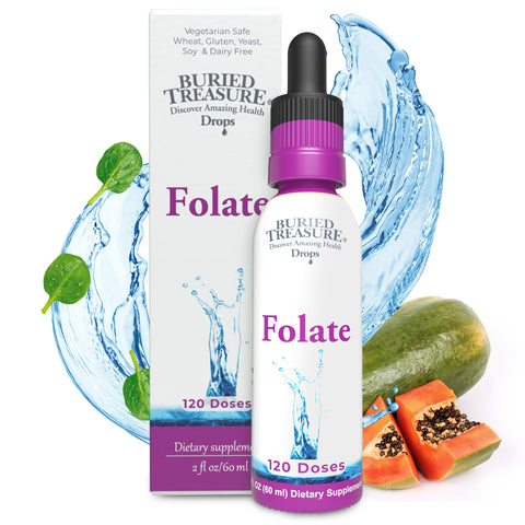 Folate Drops – Liquid Supplement with 120 Servings