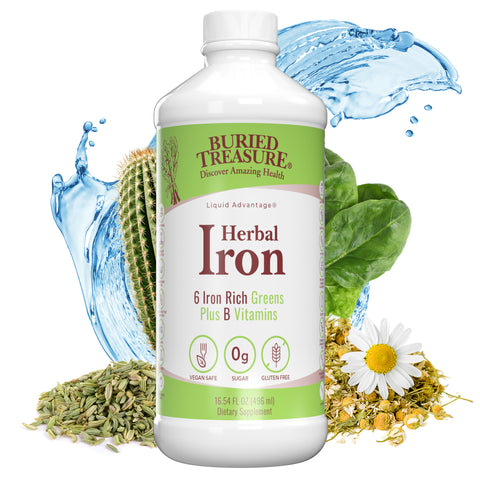 Herbal Iron – Liquid Iron Supplement with Vitamins & Herbs, 16 oz (48 Servings)