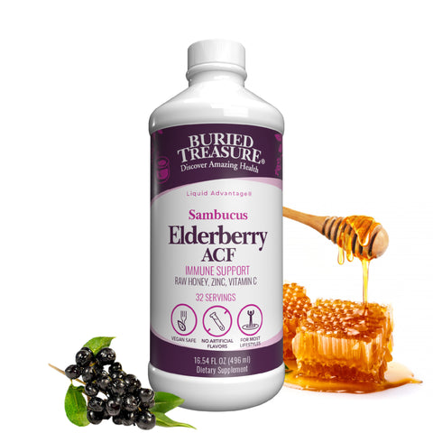 Elderberry ACF Syrup – With Vitamin C, Zinc, Honey, and Elderberry Concentrate