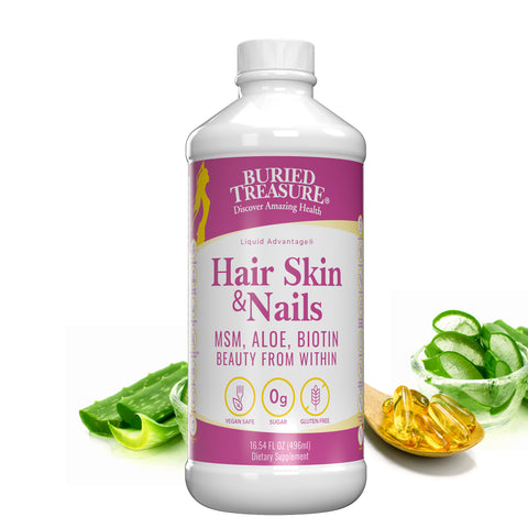 Hair, Skin & Nails– Nutritional Supplement for Daily Wellness, 16.54 fl oz