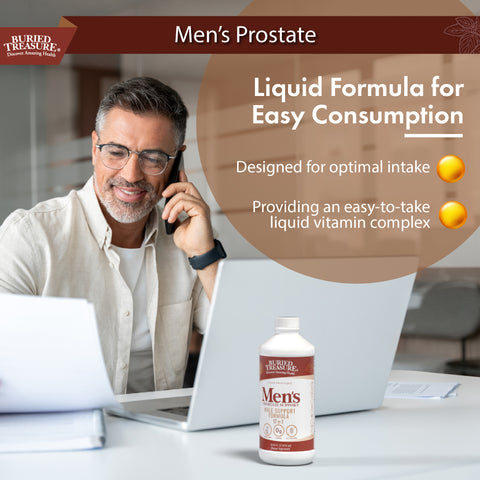 Men’s Prostate Formula – Liquid Blend with Saw Palmetto, Stinging Nettle, Pygeum, Selenium, and Zinc – Non-GMO, Gluten-Free, 16 fl oz