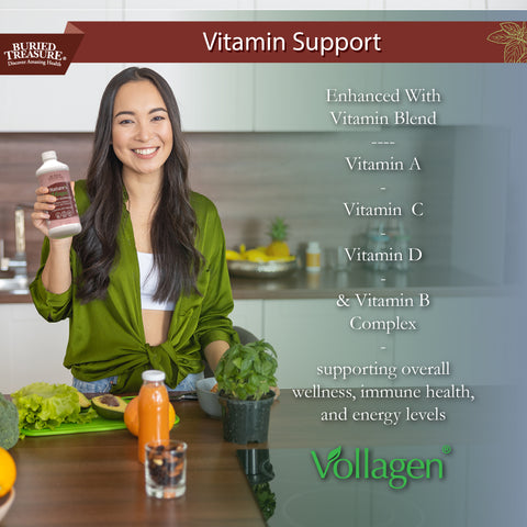 Nature's Vollagen, Vegan Collagen, 2000mg Vollagen®, Healthy Collagen Supporting Amino Acids & Vitamins A, C, D, B-Complex - Supports Skin Elasticity, Joint Health, 30 Servings