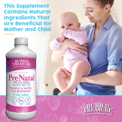 Prenatal Plus DHA – Daily Liquid Multivitamin with DHA, Vegetarian Formula