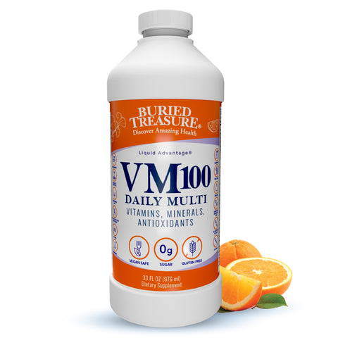 VM100 Liquid Multivitamin and Multimineral Daily Supplement - 100+ Nutrients with Vitamins, Minerals, Antioxidants, and Superfoods - 32 oz